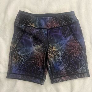 Women's Multicolor Leaf Print Shorts